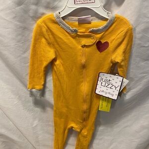 Yellow and Red One Piece with Heart Detail